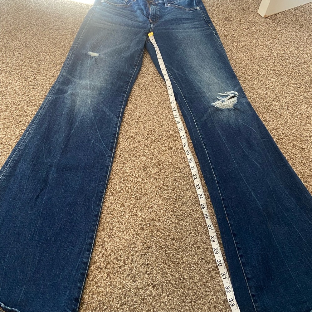 Express Blue Flare Wide Leg Jeans